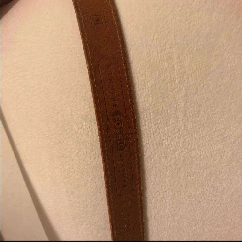 Fossil brown leather belt